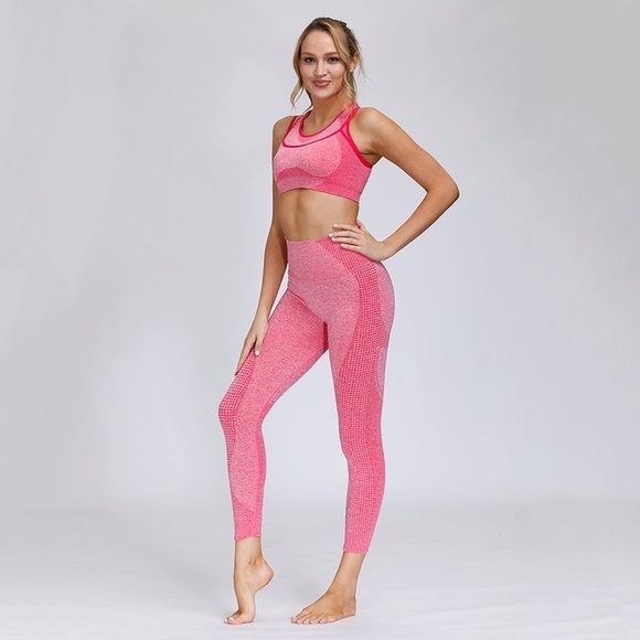 SOLD- Vital Rise Pink Marl Womens Seamless Legging - Picture 7 of 7